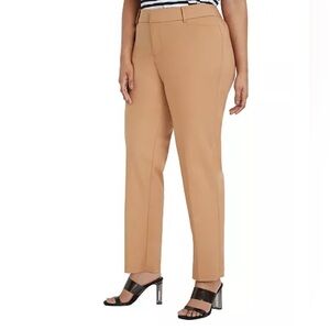 ELOQUII Kady Fit Double Weave Pant Brown Pants Size 14 L